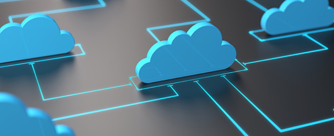 Blue clouds on data pad