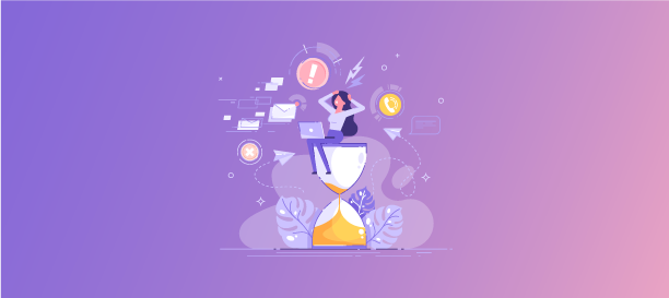 lady sitting on top of hourglass