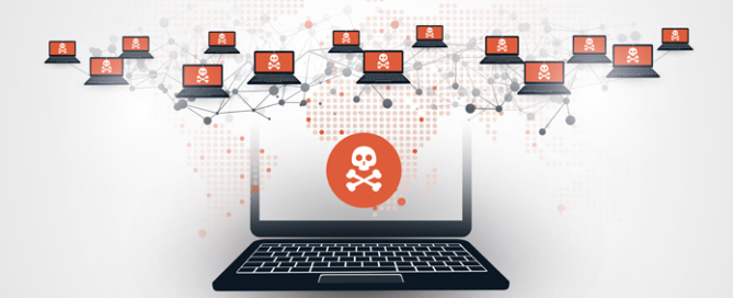 Laptop with Ransomware Attack